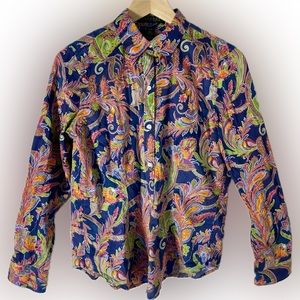 90's Lauren Ralph Lauren Paisley Blouse